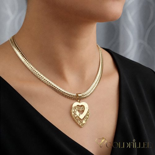 Goldfilled Antiallergisches Luxus Halskette 45cm Lang und 6,5mm Breit Farbe 14K