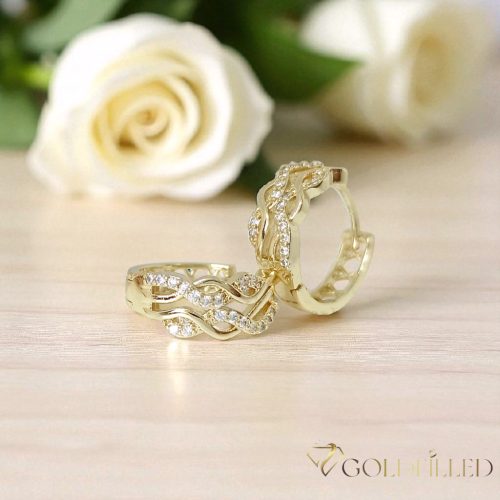 Goldfilled Antiallergische Ohrringe 16mm 14K Farbe