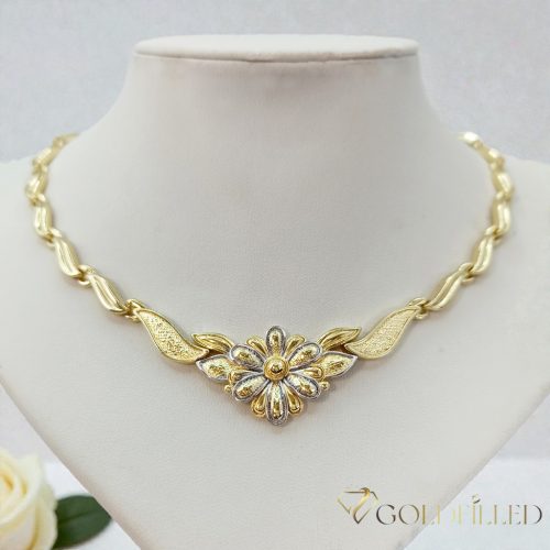 Exklusive antiallergische Goldfilled-Halskette 45cm/6-20mm, 14K mehrfarbig