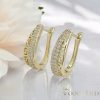 Goldfilled Antiallergische Ohrringe 24 mm 14K Farbe