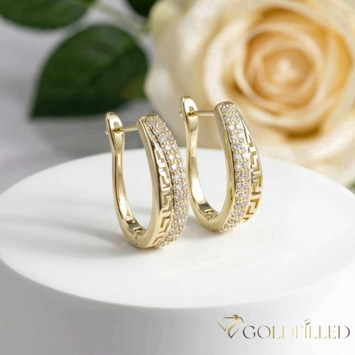 Goldfilled Antiallergische Ohrringe 24 mm 14K Farbe