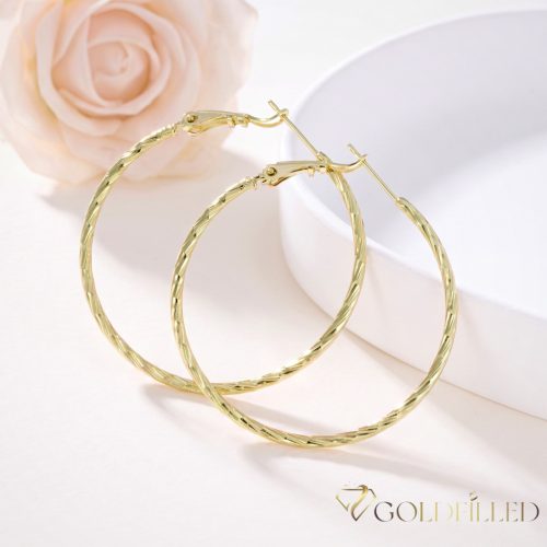 Goldfilled Antiallergene Creolen 40mm 14K Farbe	