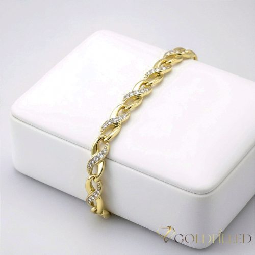 Antiallergenes vergoldetes Armband „Goldfilled“, 19cm lang und 5,5 mm Breit, 14K-Farbe