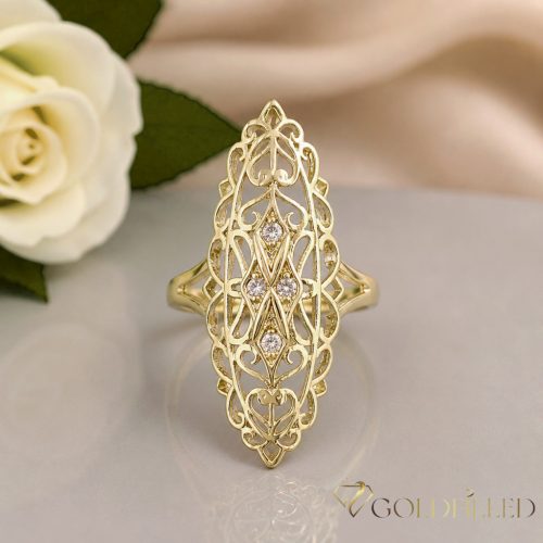 Antiallergischer „Goldfilled”-Ring in verschiedenen Größen, Farbe 14K