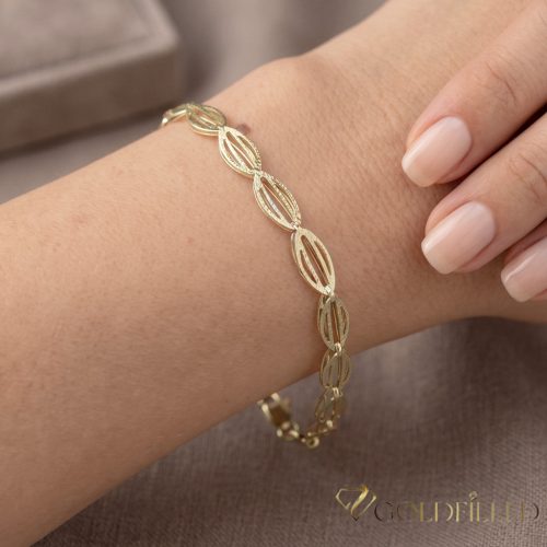 Antiallergenes vergoldetes Armband „Goldfilled“, 18 cm lang und 5,5 mm Breit, 14K-Farbe