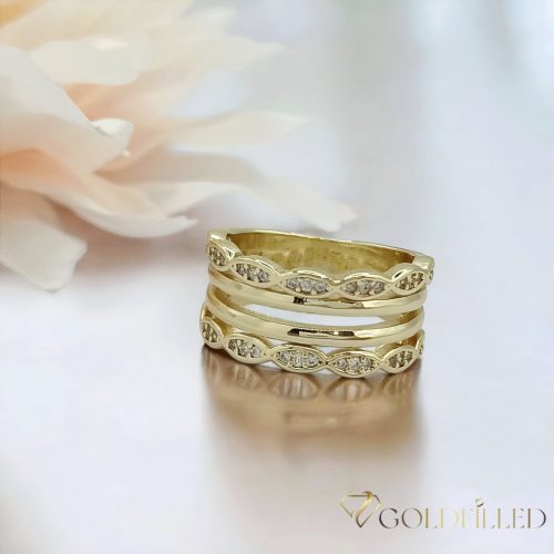 Antiallergischer „Goldfilled”-Ring in verschiedenen Größen, Farbe 14K