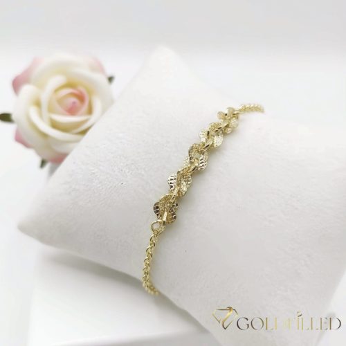 Antiallergenes vergoldetes Armband „Goldfilled“, 17-20cm lang und 1-5 mm Breit, 14K-Farbe