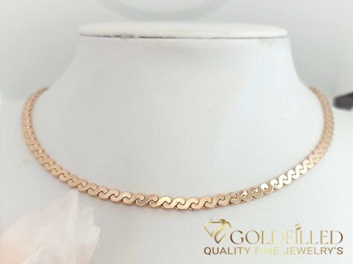 Antiallergische vergoldete Halskette „Goldfilled“, Länge 50cm und breite 4,2 mm, Farbe 18K