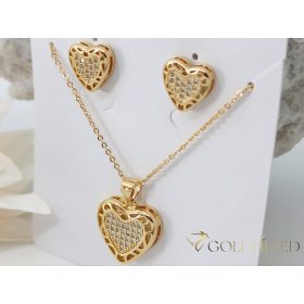   Antiallergische Goldfilled-Halskette 45cm/1mm + Anhänger + Ohrringe