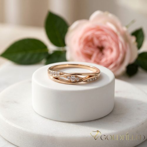 Antiallergischer „Goldfilled”-Ring in verschiedenen Größen, Farbe 18K