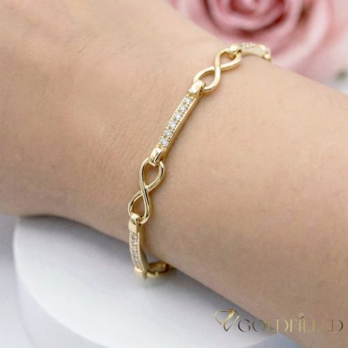 Antiallergenes vergoldetes Armband „Goldfilled“, 19cm lang und 5 mm Breit, 14K-Farbe