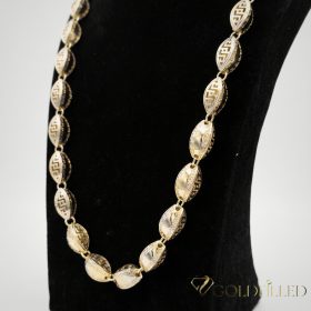   Exklusive antiallergene vergoldete Halskette „Goldfilled“, 60 cm lang und 10 mm breit, 14K-Farbe (105 gramm)