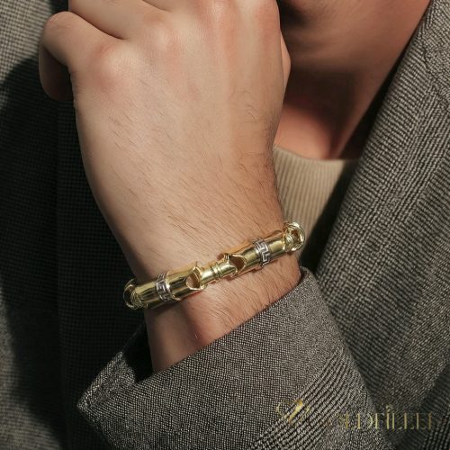 Antiallergisches Goldfilled-Armband 24cm /8-9mm, mehrfarbig (14K) 