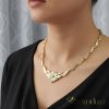 Exklusive antiallergische Goldfilled-Halskette 50cm/6-20mm, 14K mehrfarbig