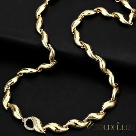   Exklusive antiallergene vergoldete Halskette „Goldfilled“, in mehreren Größen  7 mm  breit, 14K-Farbe