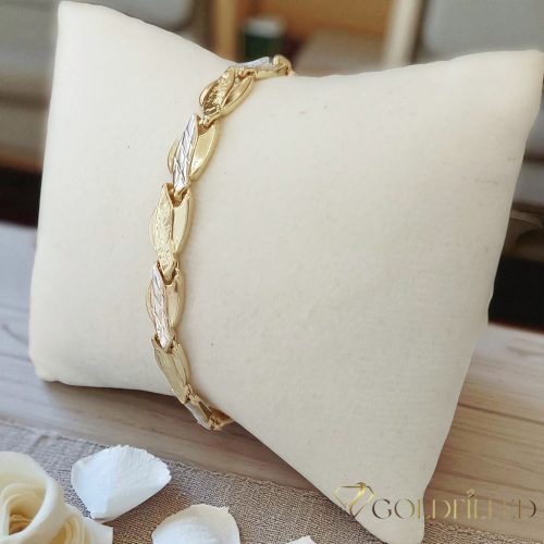Exklusives antiallergenes vergoldetes Armband „Goldfilled“, in mehreren Größen 7 mm Breite, 14K-Farbe