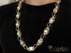 Goldfilled Antiallergisches Luxus Barakka Halskette 70cm Lang und 11mm Breit (140g) Farbe 14K Multicolor
