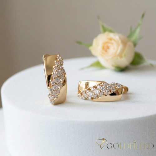 Goldfilled Antiallergische Ohrringe 18mm 18K Farbe