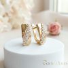 Goldfilled Antiallergische Ohrringe 18mm 18K Farbe