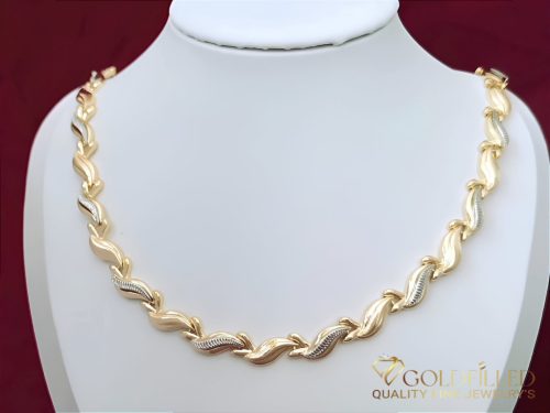 Exklusive antiallergische Goldfilled-Halskette 45cm/7,2mm, mehrfarbig