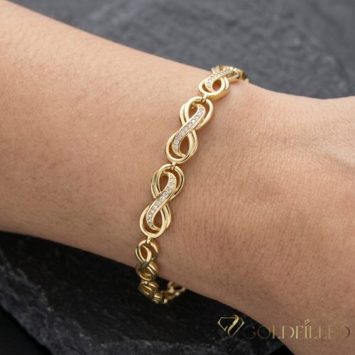 Antiallergenes vergoldetes Armband „Goldfilled“, 19cm lang und 8 mm Breit, 14K-Farbe