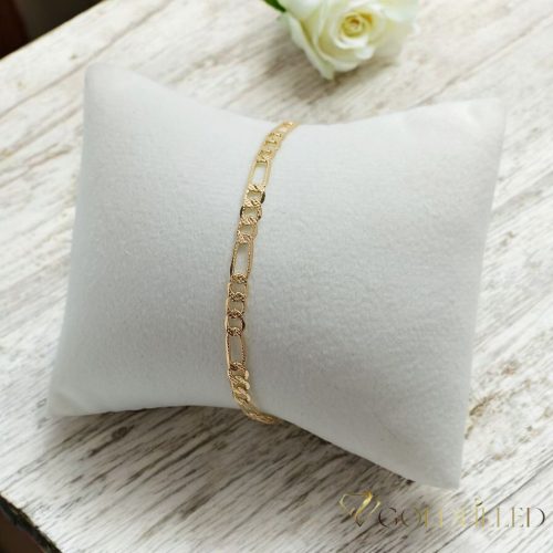 Antiallergenes vergoldetes Armband „Goldfilled“, 19 cm lang und 3,5mm Breit, 18K-Farbe