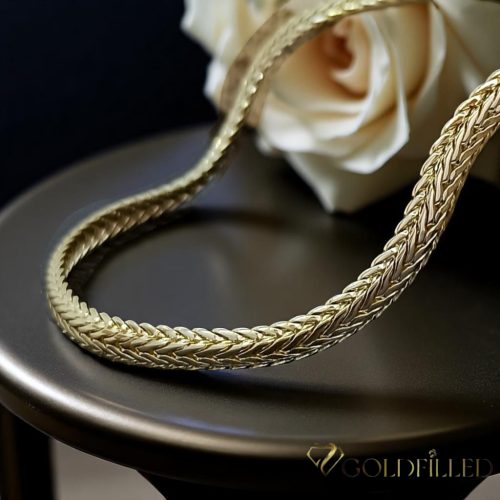 Goldfilled Antiallergisches Luxus Halskette 45cm Lang und 7mm Breit Farbe 14K