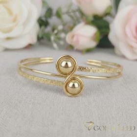   Antiallergisches Goldfilled-Armband  farbig (14K) Durchmesser 60mm 