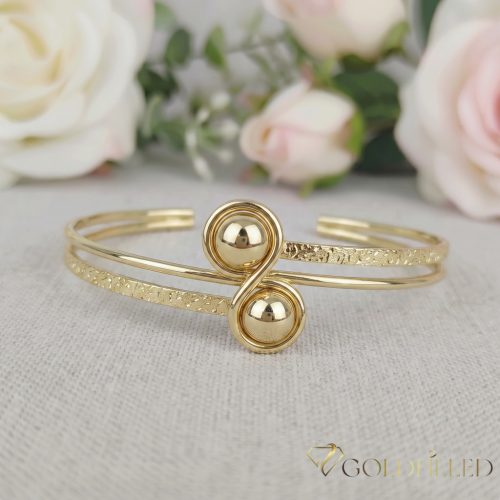 Antiallergisches Goldfilled-Armband  farbig (14K) Durchmesser 60mm 