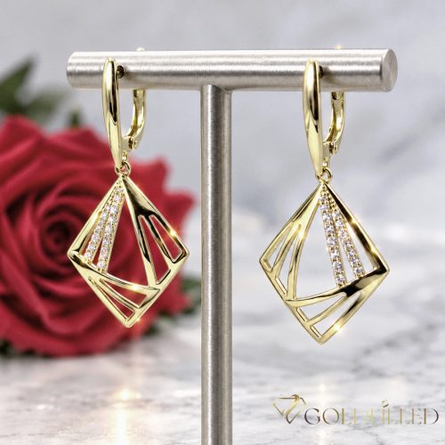 Goldfilled Antiallergene Ohrringe 42mm 14K Farbe	