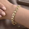 Antiallergenes vergoldetes Armband „Goldfilled“, 17cm lang und 8 mm Breit, 14K-Farbe