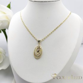   Antiallergische Goldfilled-Halskette 60cm/2,5mm + Anhänger, Farbe 14K