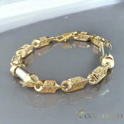 Antiallergisches Goldfilled-Armband 24cm /8-10mm, mehrfarbig 14K