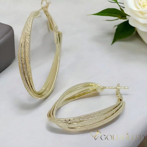 Goldfilled Antiallergene Creolen 40mm 14K Farbe	