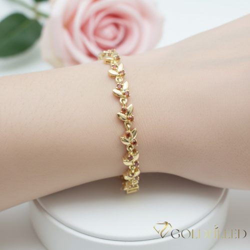 Antiallergenes vergoldetes Armband „Goldfilled“, 17cm lang und 6 mm Breit, 14K-Farbe