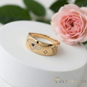  Antiallergischer „Goldfilled”-Ring in verschiedenen Größen, Farbe 18K