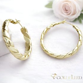 Goldfilled Antiallergene  Creolen 30mm 14K Farbe	