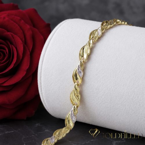 Exklusives antiallergenes vergoldetes Armband „Goldfilled“, in mehreren Größen 7 mm Breite, 14K-Farbe
