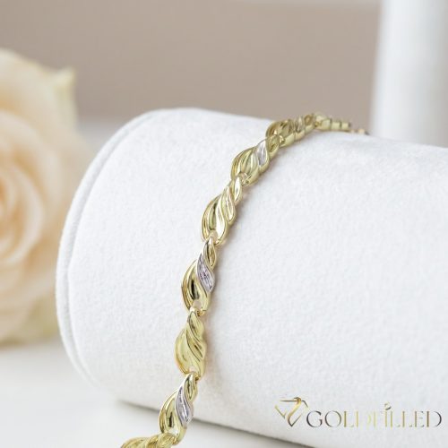 Exklusives antiallergenes vergoldetes Armband „Goldfilled“, in mehreren Größen 7 mm Breite, 14K-Farbe