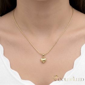   Antiallergische Goldfilled-Halskette 50cm/1mm + Anhänger, Farbe 14K