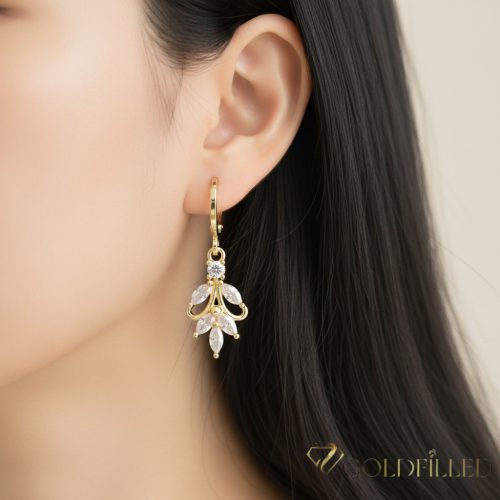 Goldfilled Antiallergische Ohrringe 35mm 14K Farbe